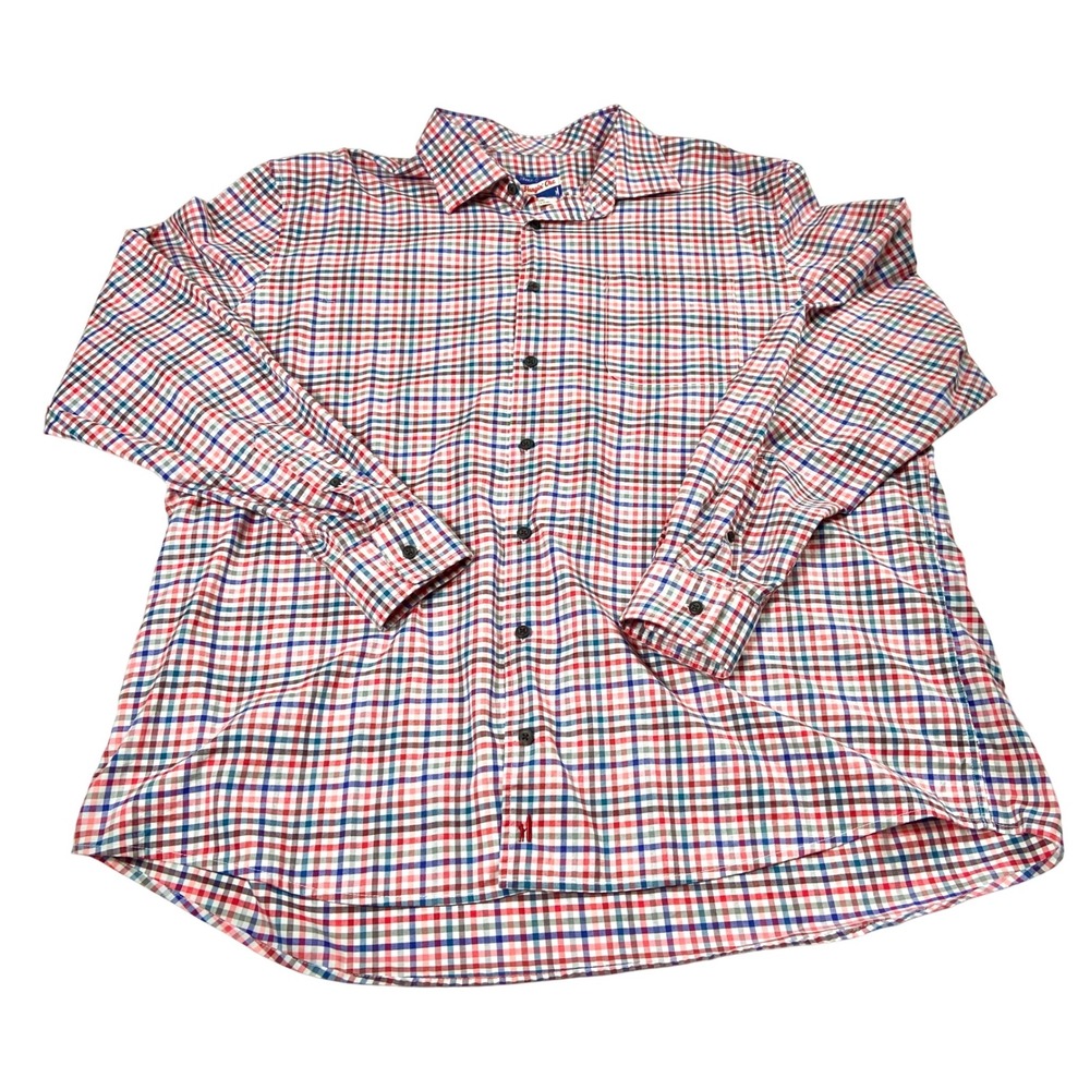 Johnnie-O Shirt Mens 2XL Hangin' Out Malibu Red Long Sleeve Button Down Preppy - Picture 7 of 10